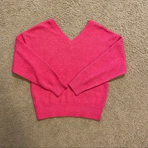 Maeve by Anthropologie Hot Pink V Neck Sweater Size XS